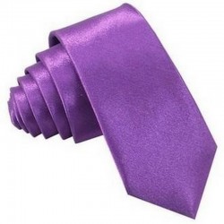 Krawat wąski śledzik SLIM - fioletowy