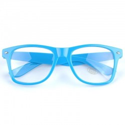 Okulary ZERÓWKI kujonki wayfarery - niebieskie