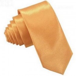 Krawat wąski śledzik SLIM - złoty